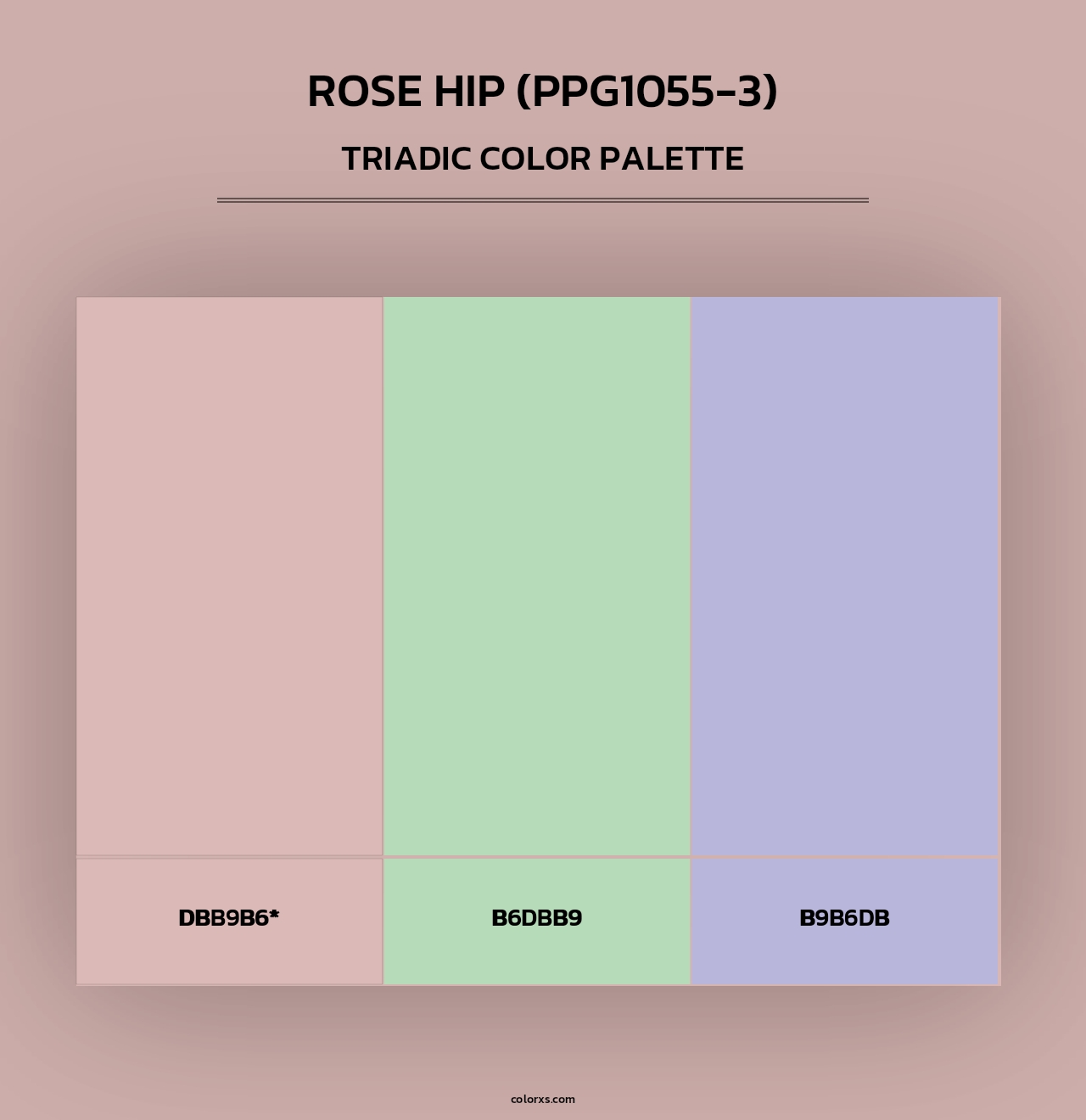 Rose Hip (PPG1055-3) - Triadic Color Palette