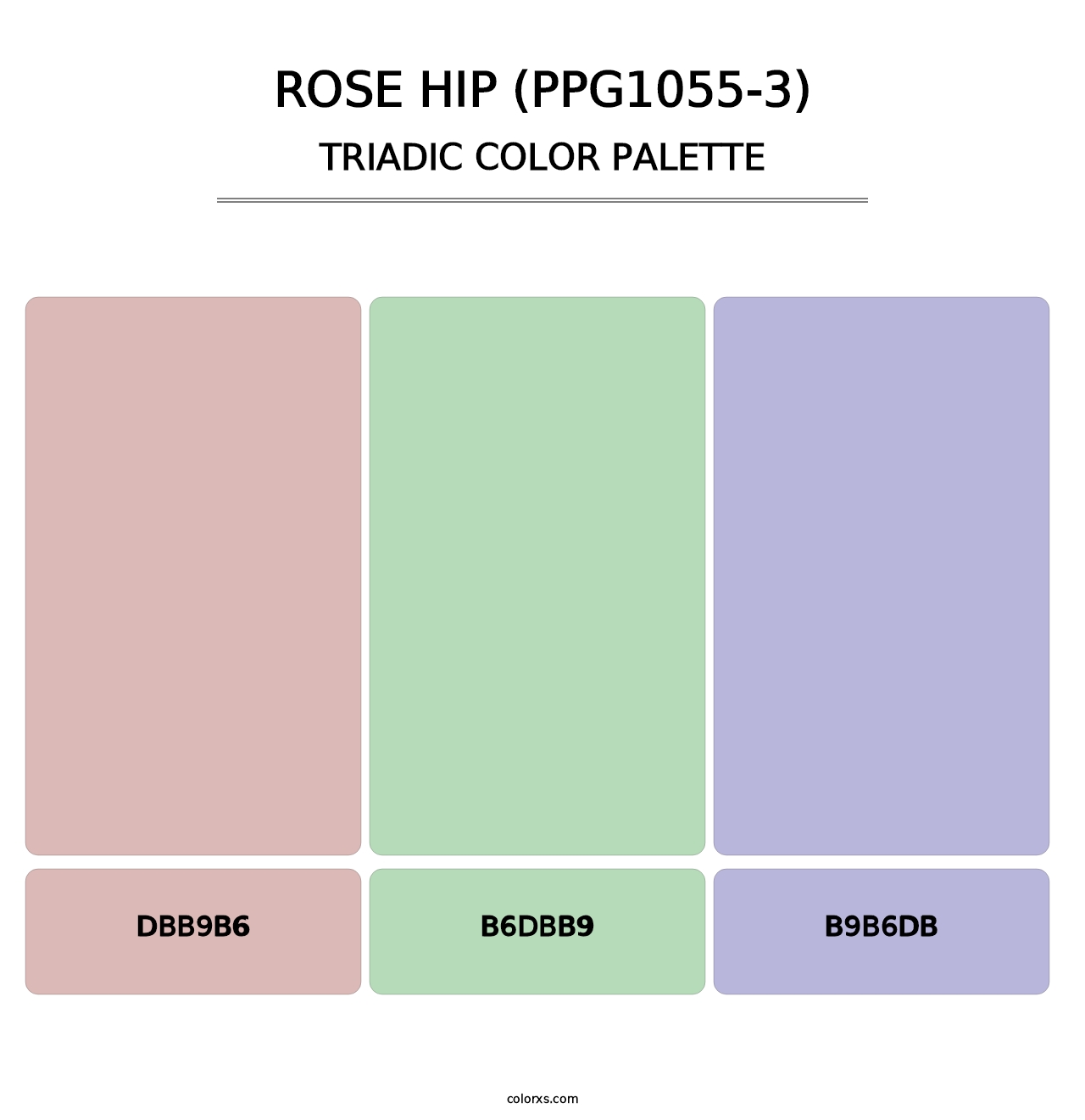 Rose Hip (PPG1055-3) - Triadic Color Palette