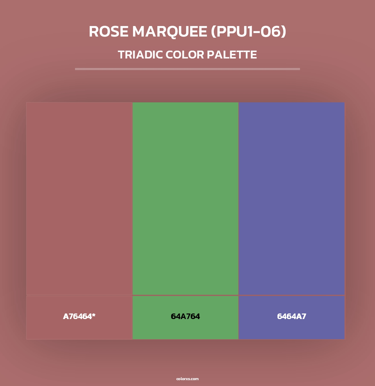 Rose Marquee (PPU1-06) - Triadic Color Palette