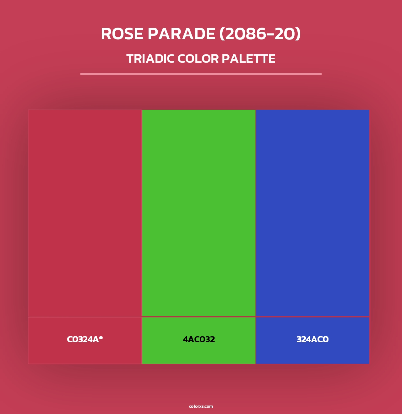Rose Parade (2086-20) - Triadic Color Palette