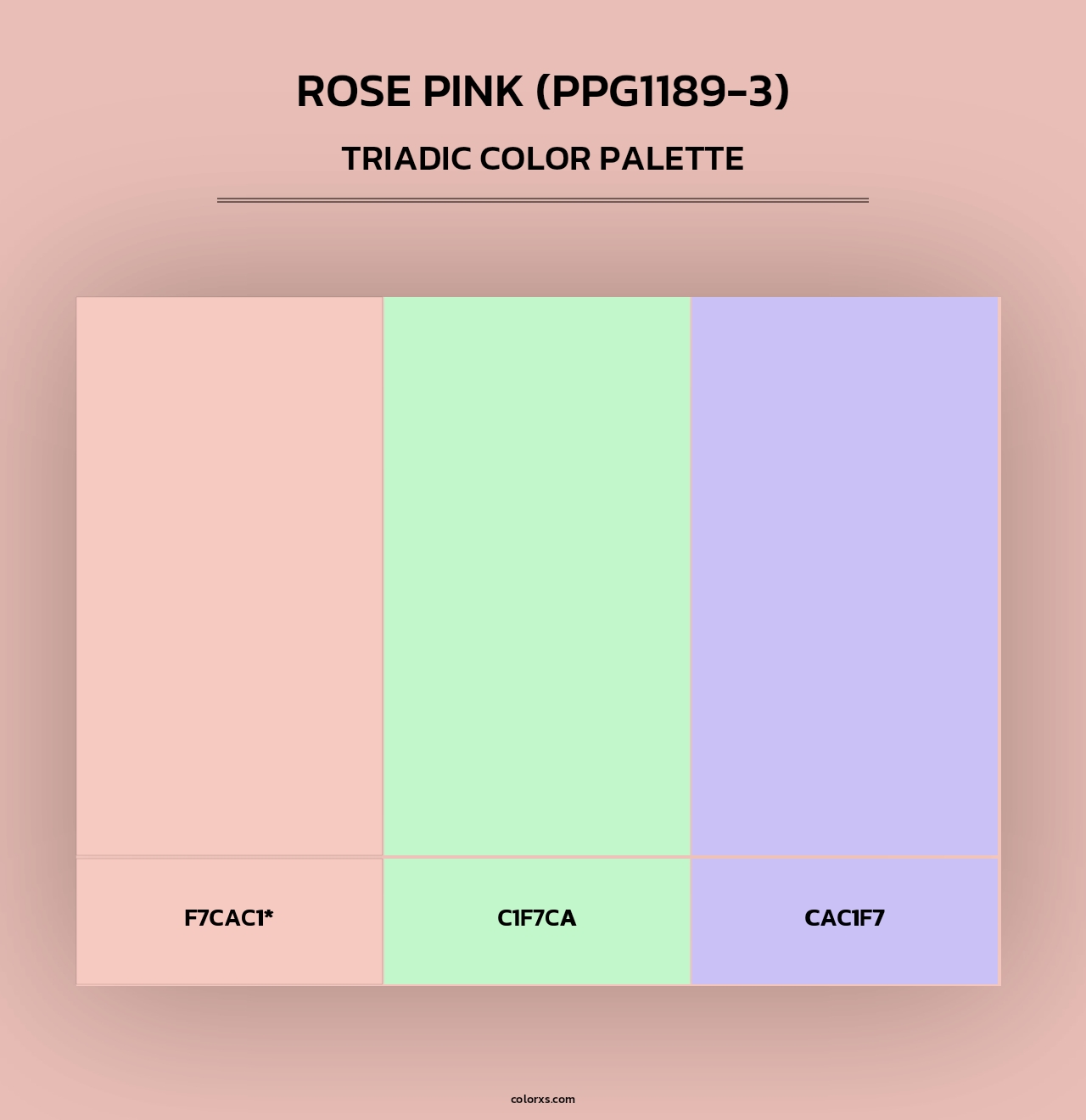 Rose Pink (PPG1189-3) - Triadic Color Palette
