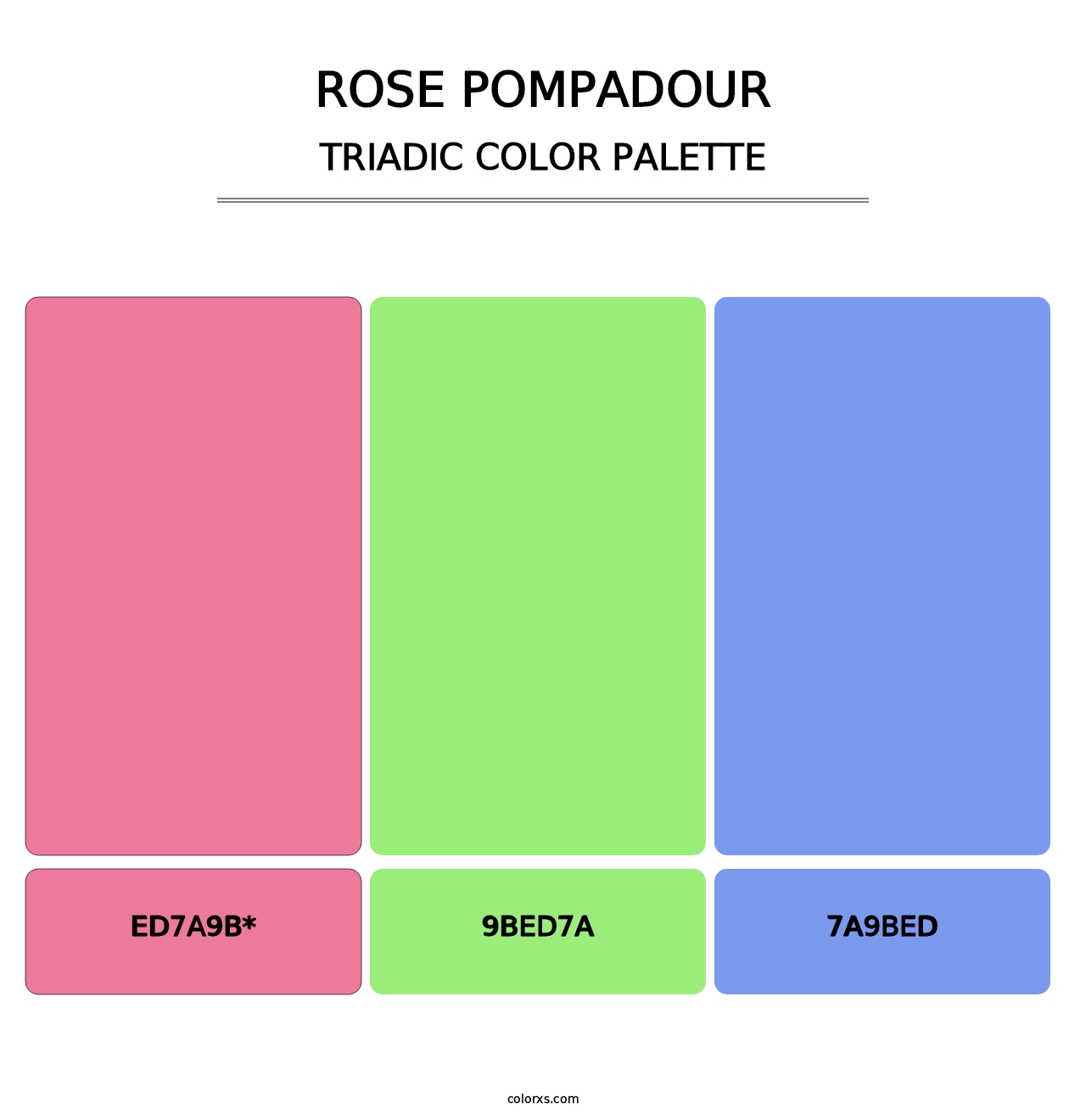 Rose Pompadour - Triadic Color Palette
