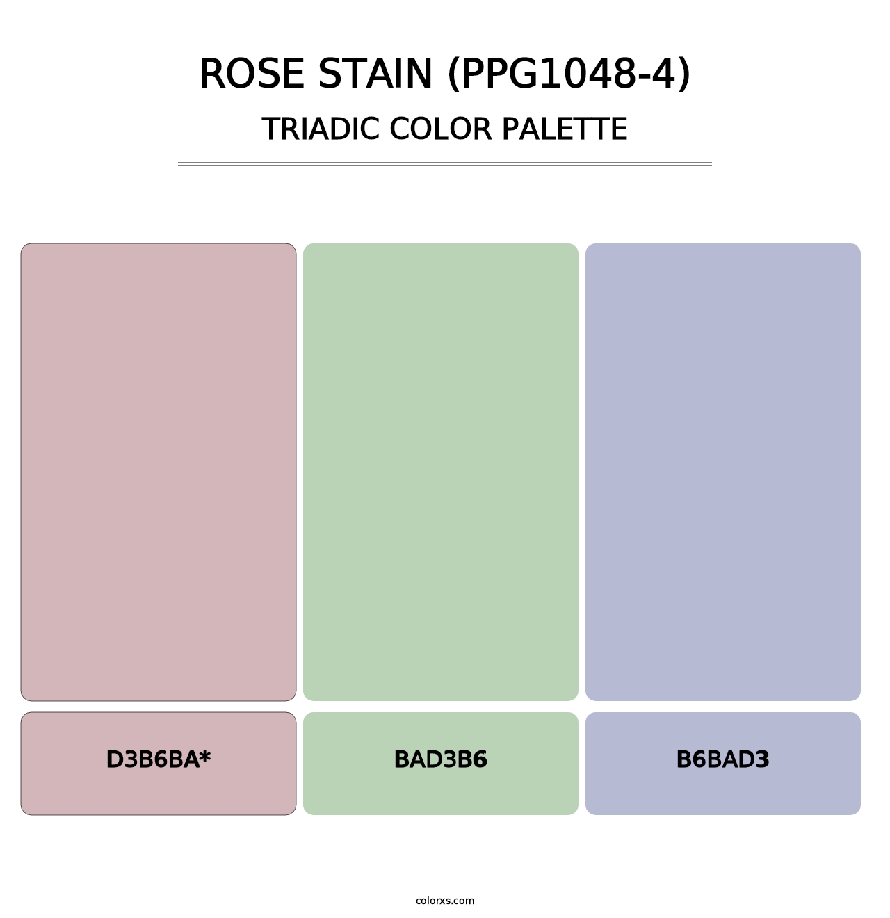 Rose Stain (PPG1048-4) - Triadic Color Palette