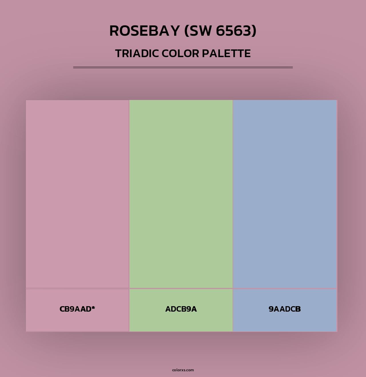 Rosebay (SW 6563) - Triadic Color Palette