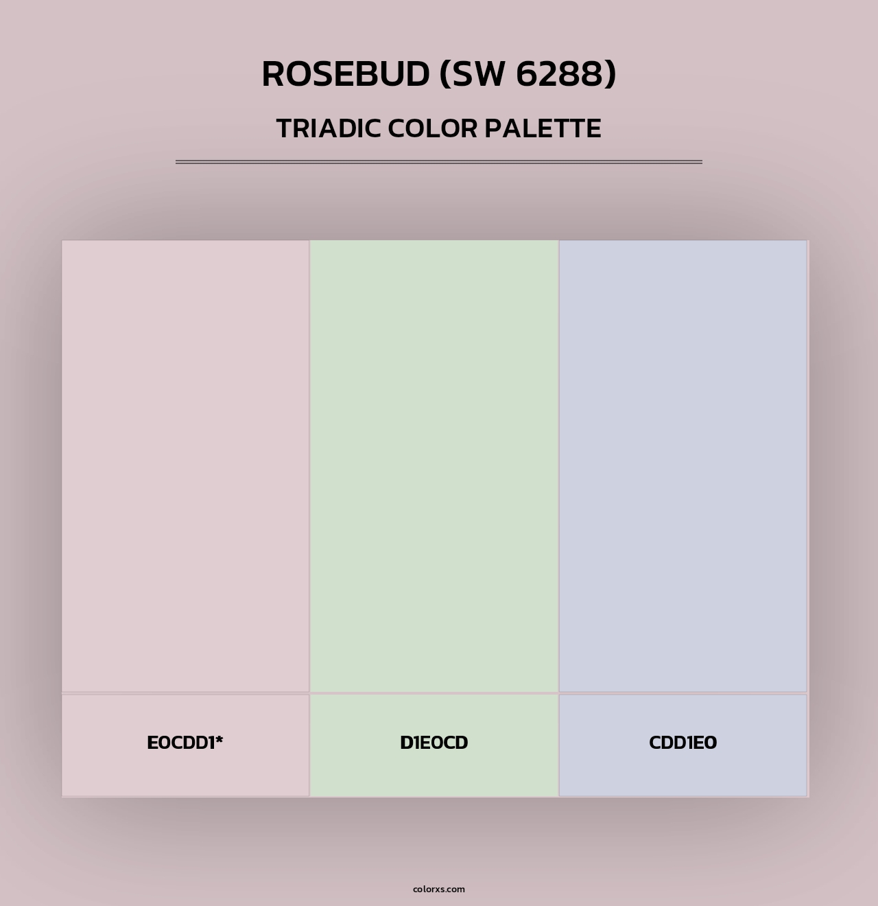 Rosebud (SW 6288) - Triadic Color Palette