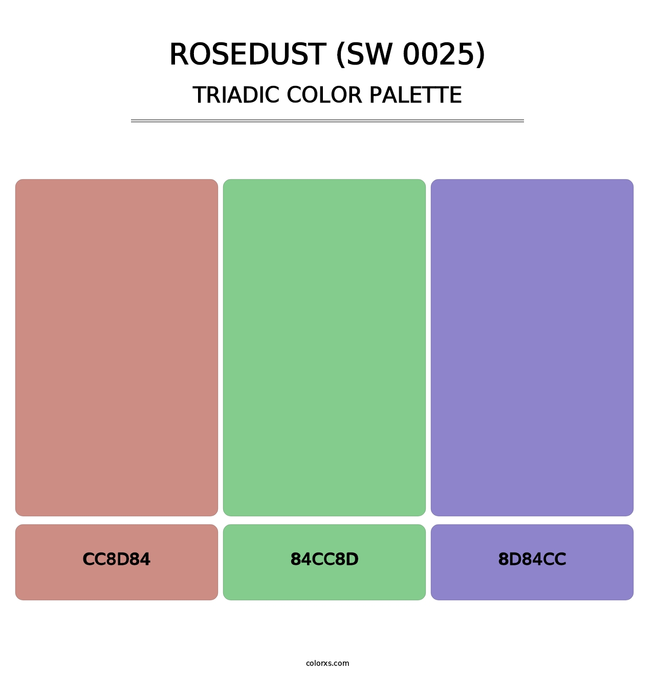 Rosedust (SW 0025) - Triadic Color Palette