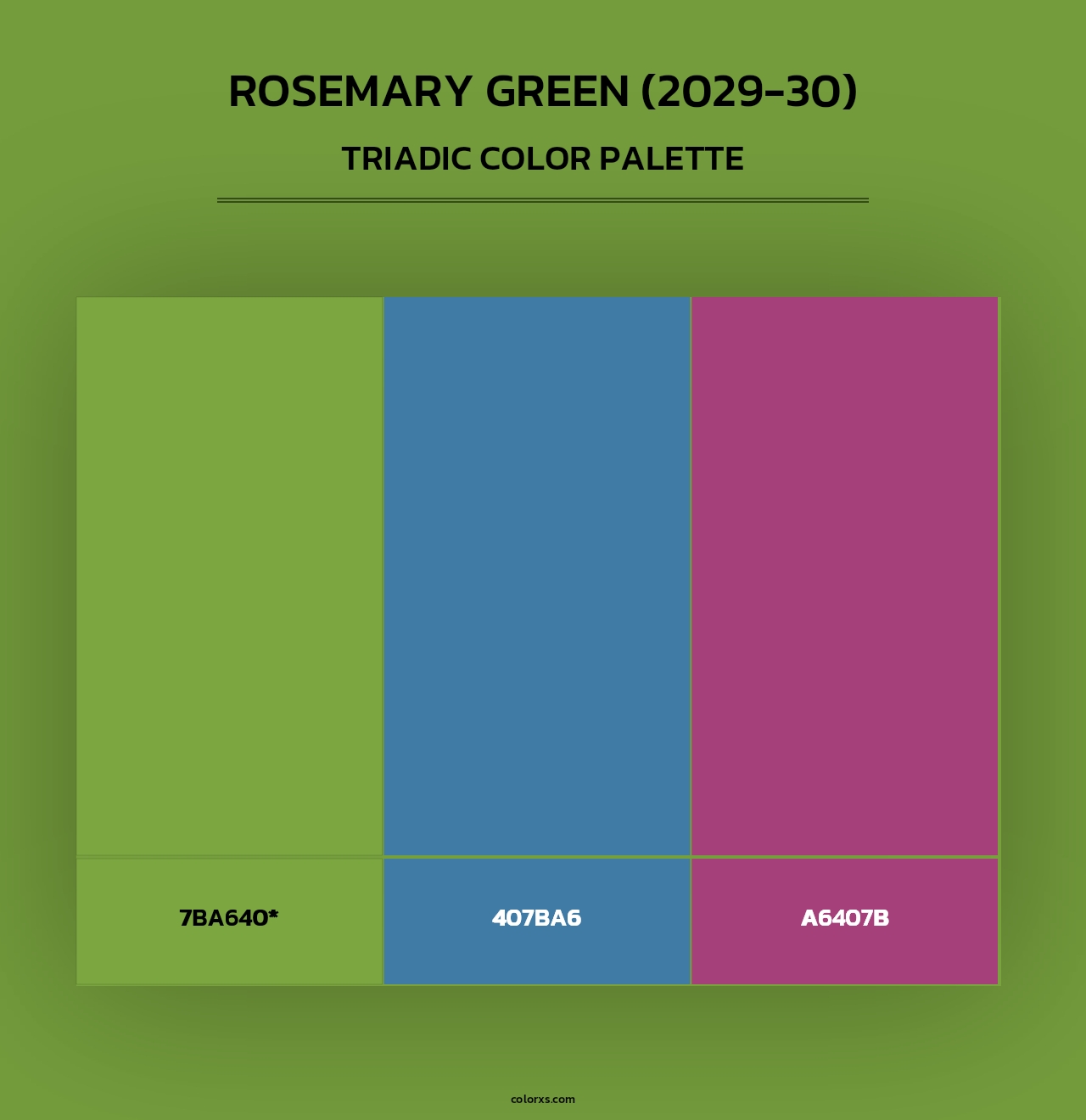 Rosemary Green (2029-30) - Triadic Color Palette