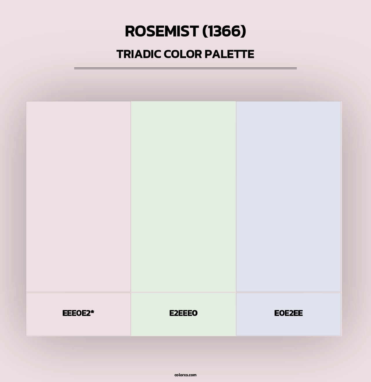 Rosemist (1366) - Triadic Color Palette