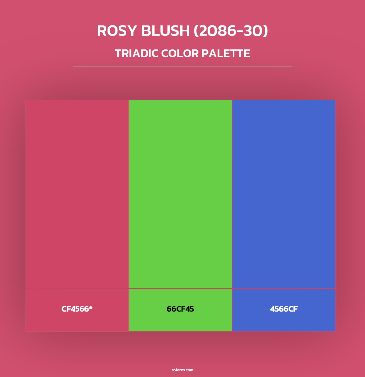 Rosy Blush (2086-30) - Triadic Color Palette
