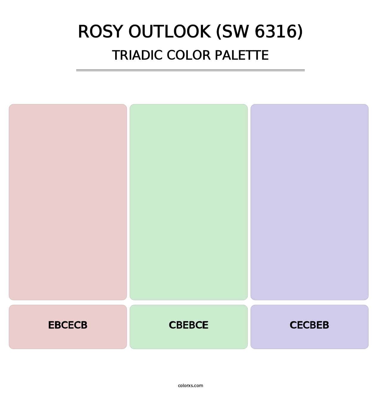 Rosy Outlook (SW 6316) - Triadic Color Palette