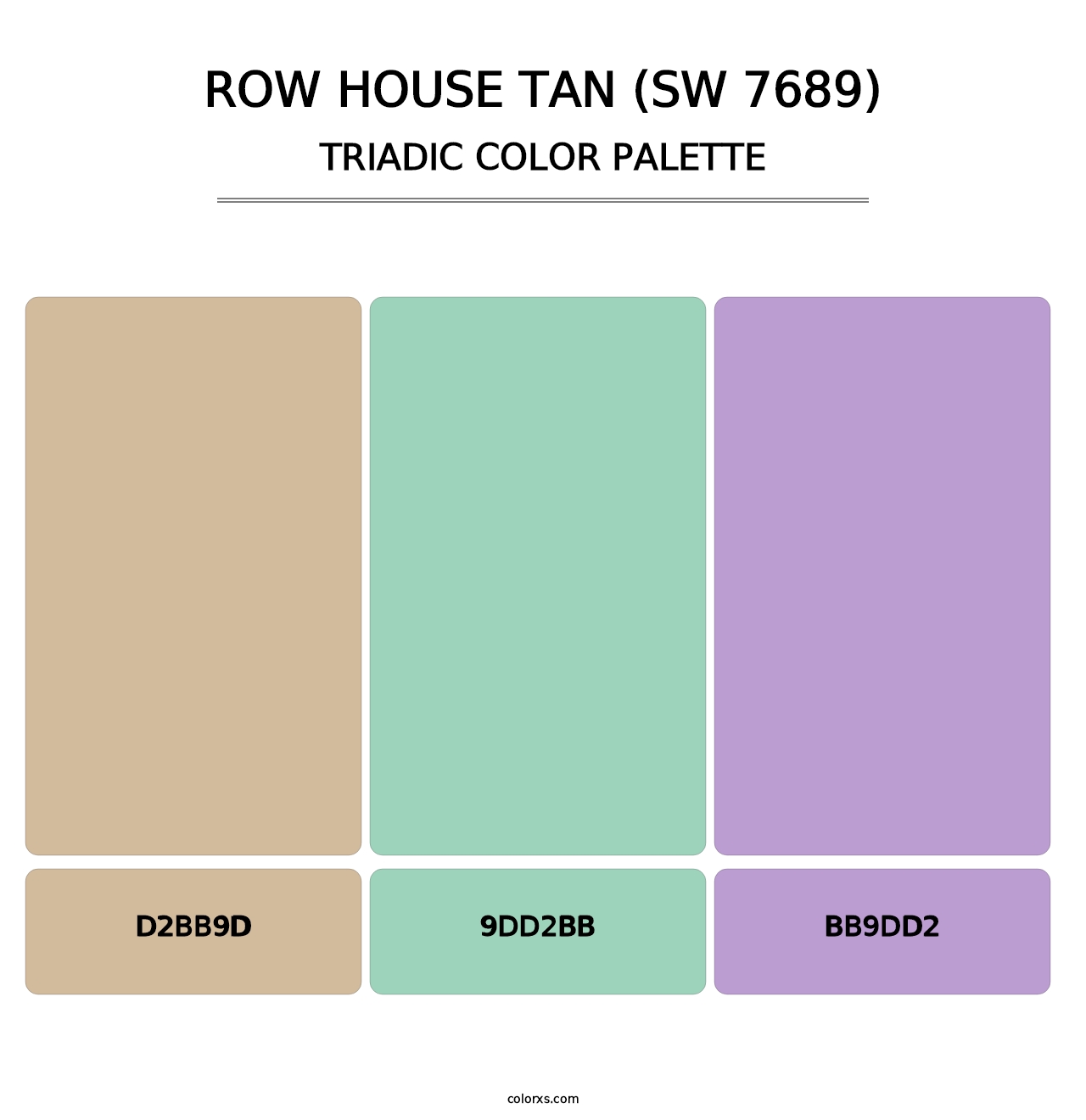 Row House Tan (SW 7689) - Triadic Color Palette