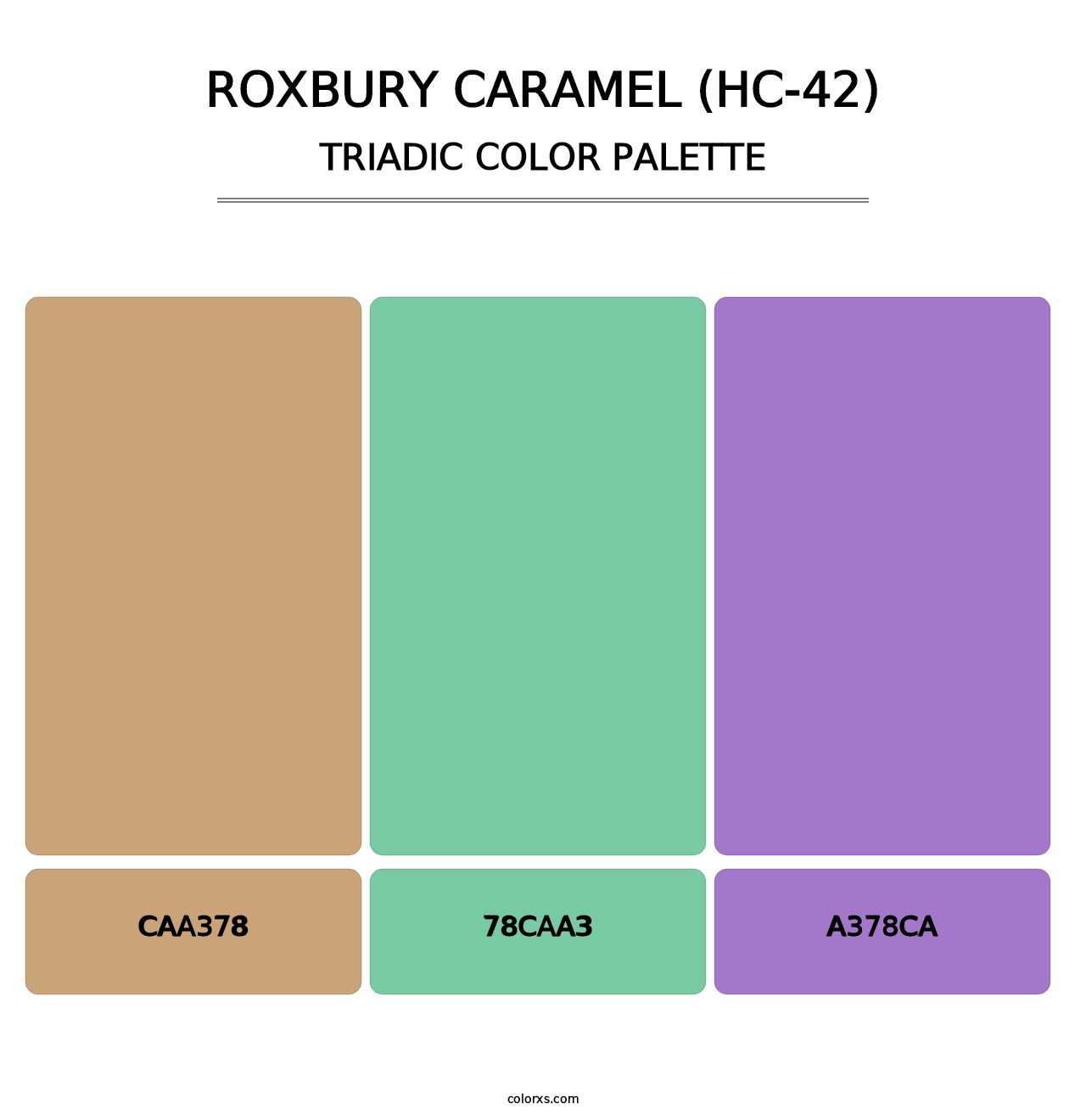 Roxbury Caramel (HC-42) - Triadic Color Palette