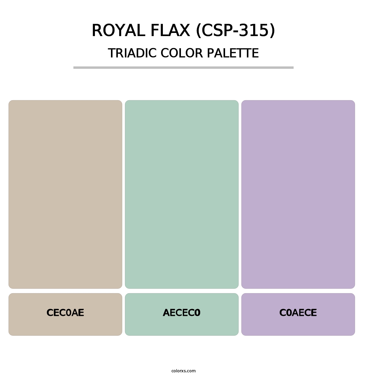Royal Flax (CSP-315) - Triadic Color Palette