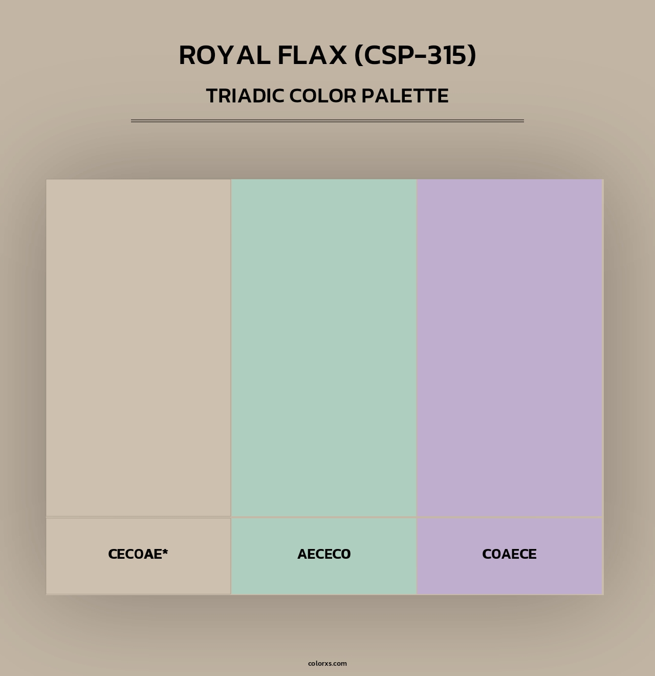 Royal Flax (CSP-315) - Triadic Color Palette