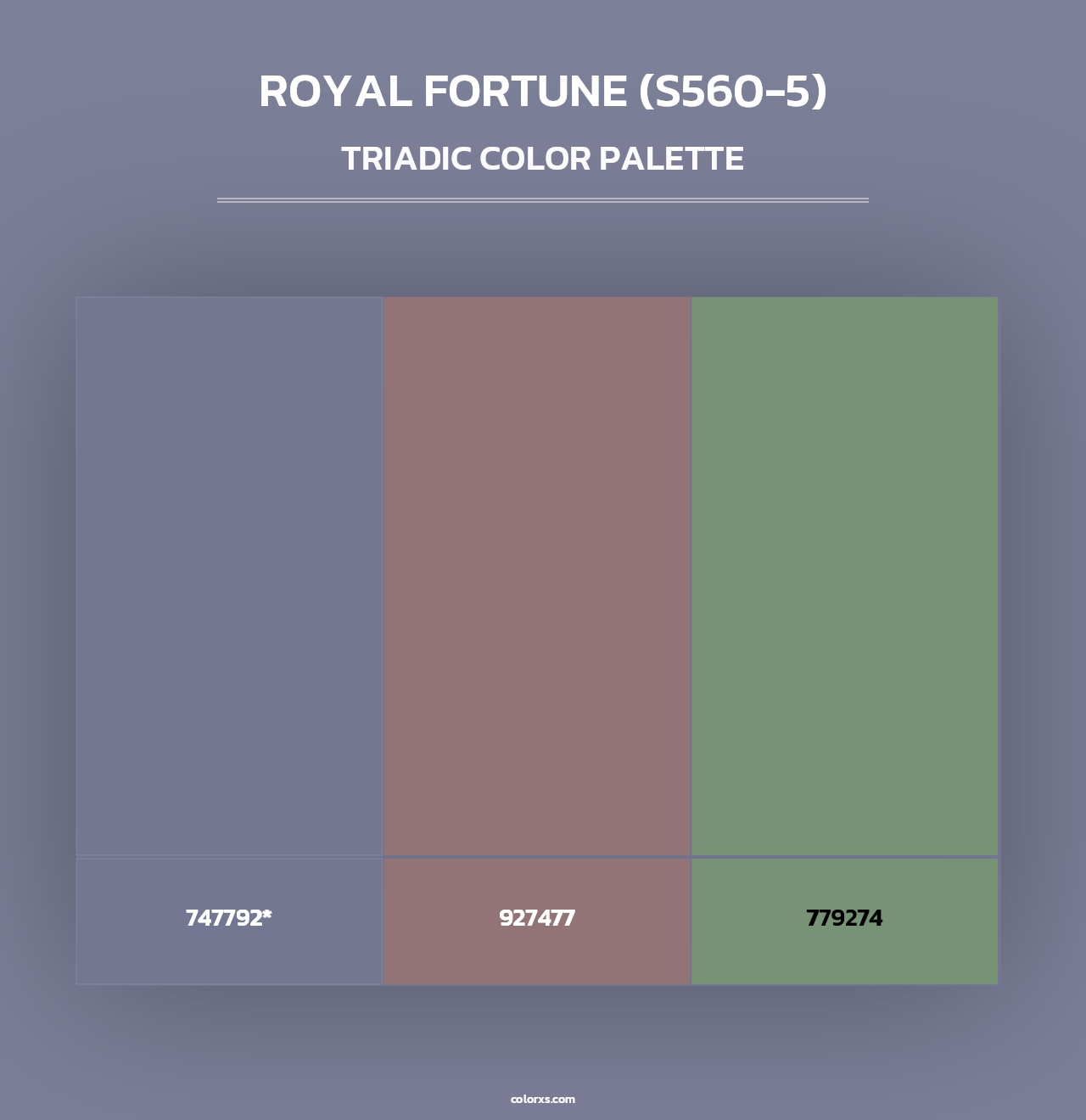 Royal Fortune (S560-5) - Triadic Color Palette
