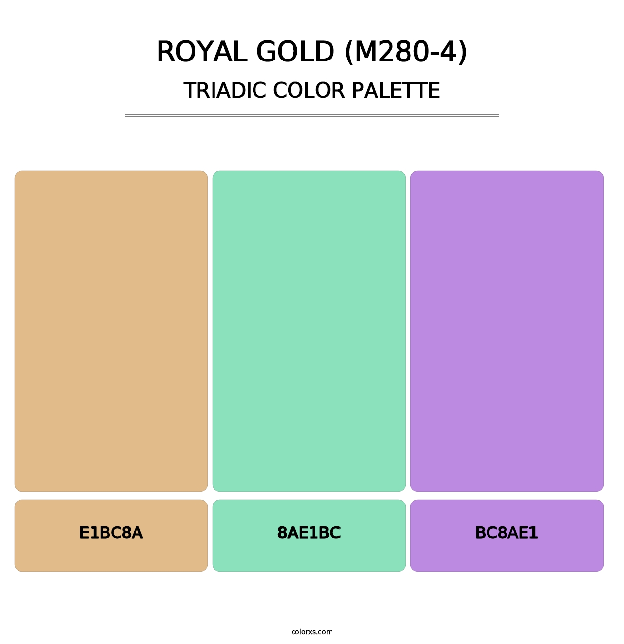 Royal Gold (M280-4) - Triadic Color Palette