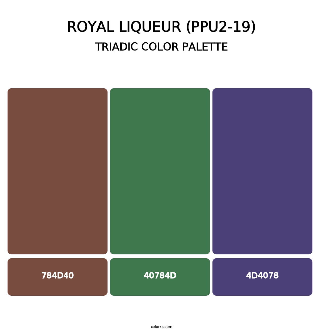 Royal Liqueur (PPU2-19) - Triadic Color Palette