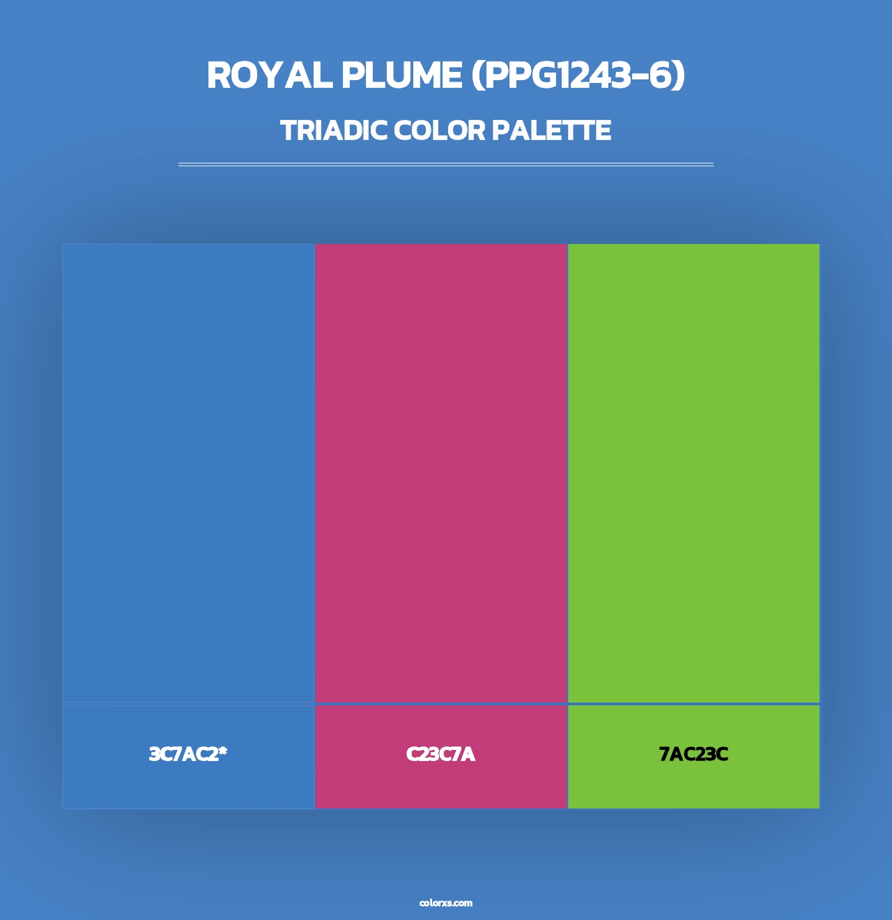 Royal Plume (PPG1243-6) - Triadic Color Palette