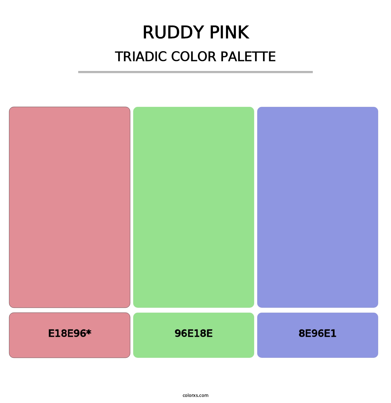 Ruddy Pink - Triadic Color Palette