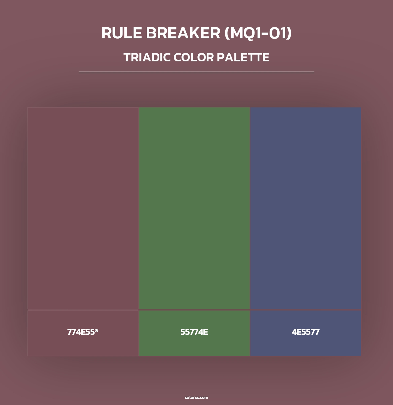 Rule Breaker (MQ1-01) - Triadic Color Palette