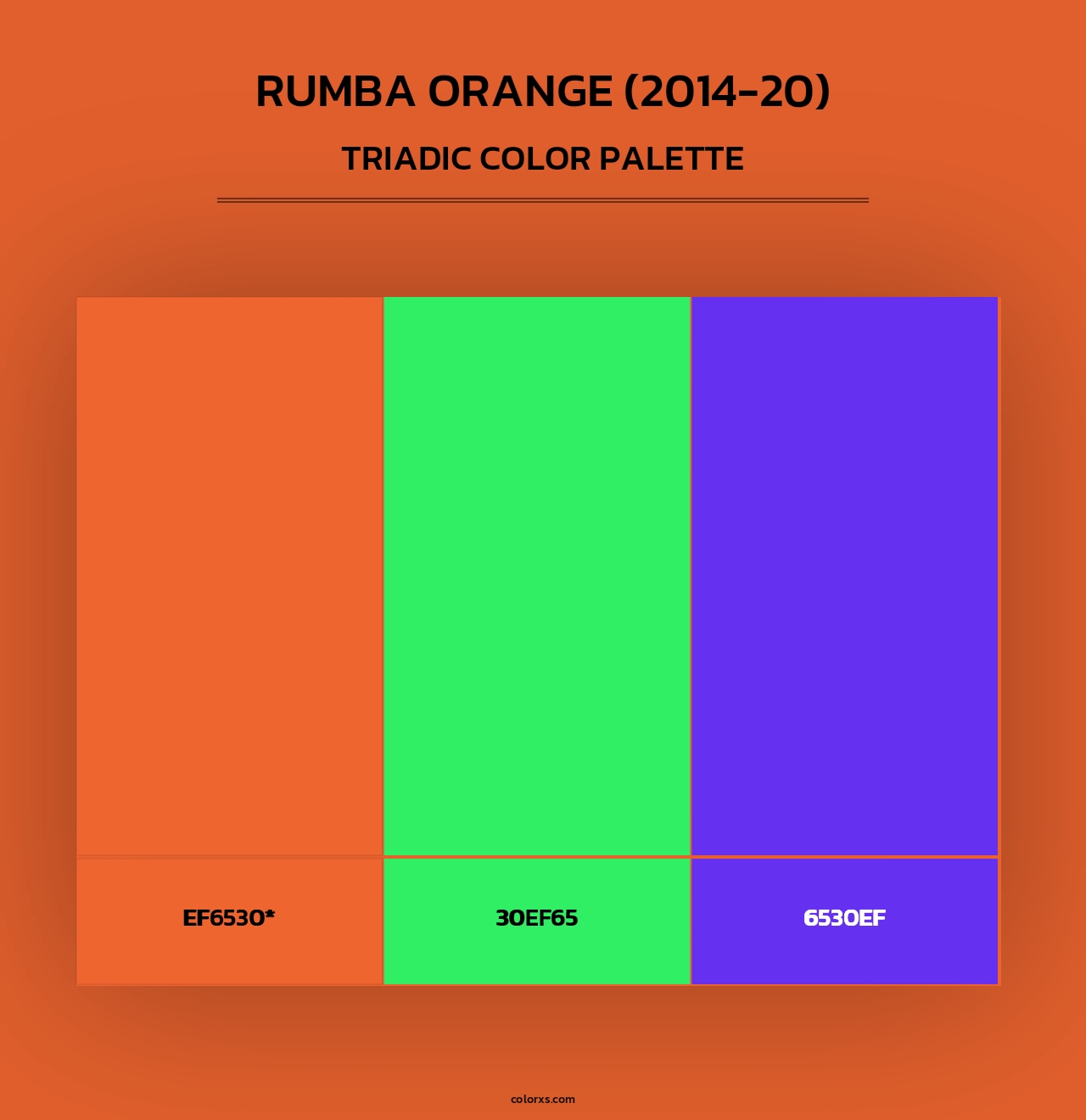 Rumba Orange (2014-20) - Triadic Color Palette