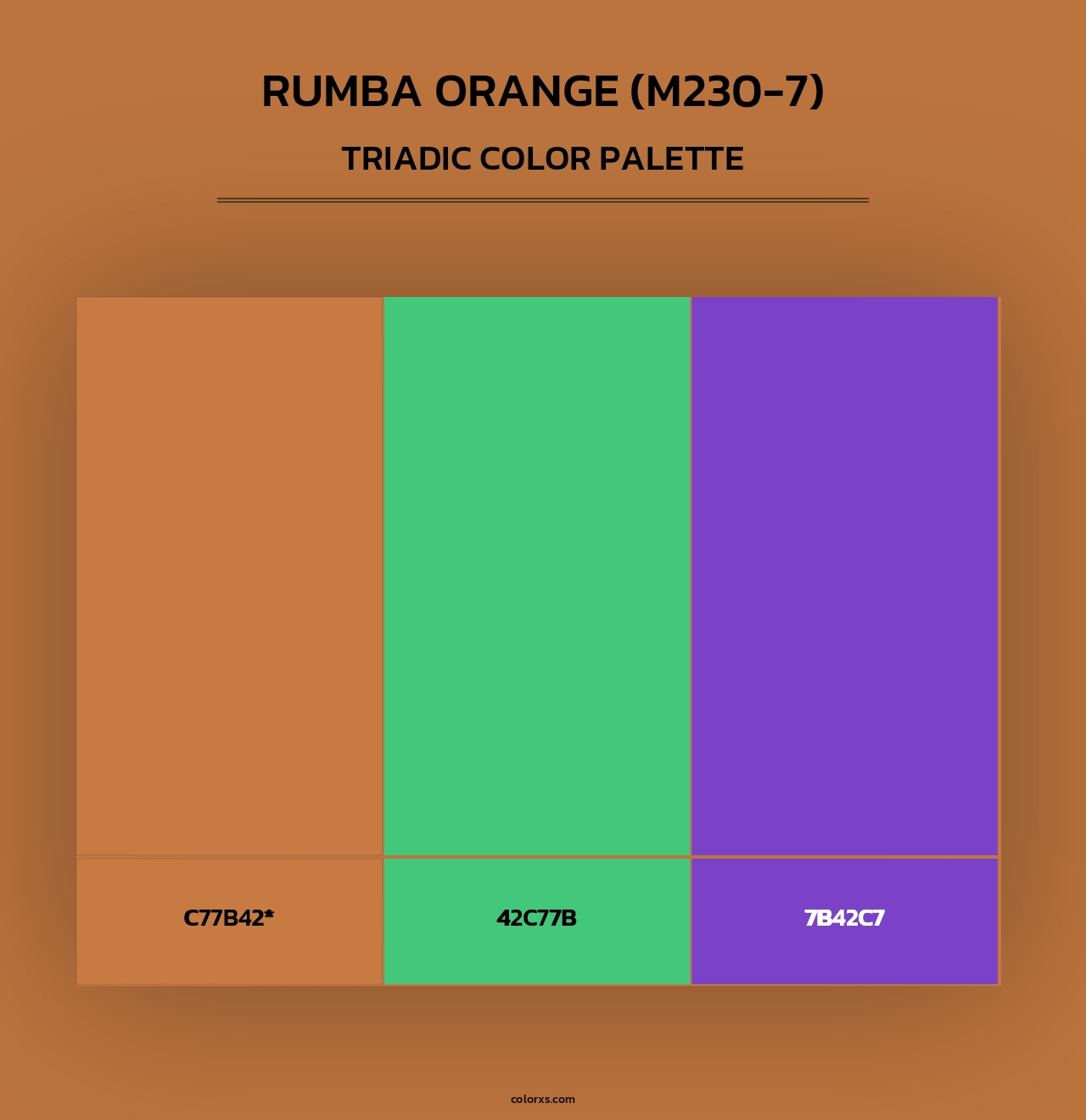 Rumba Orange (M230-7) - Triadic Color Palette