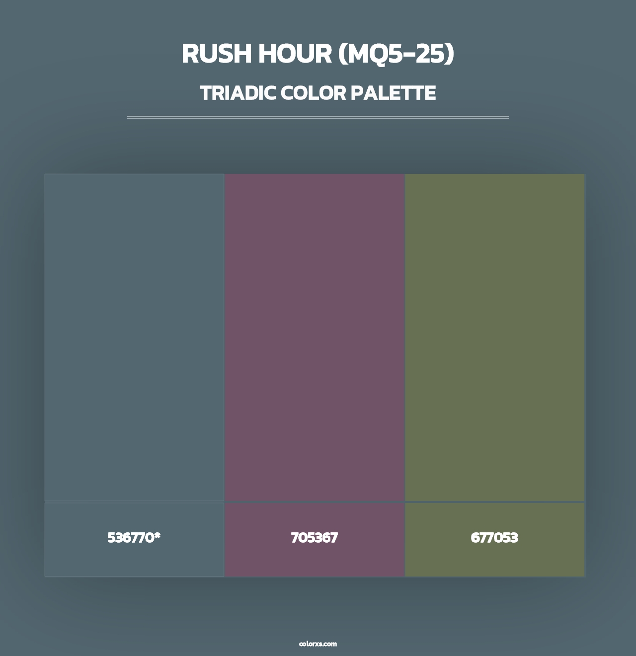 Rush Hour (MQ5-25) - Triadic Color Palette