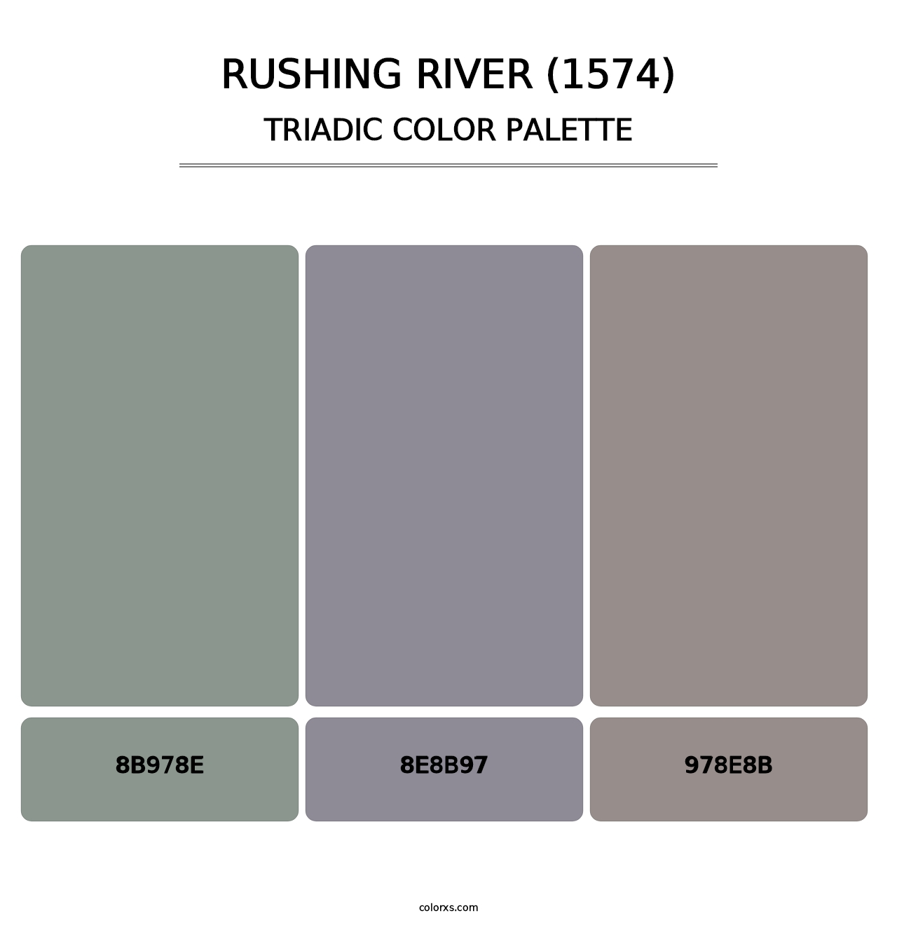 Rushing River (1574) - Triadic Color Palette