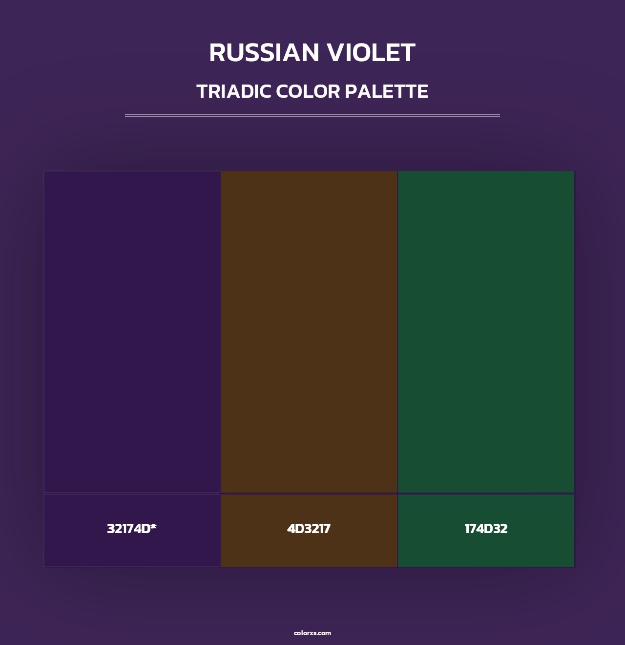 Russian Violet - Triadic Color Palette