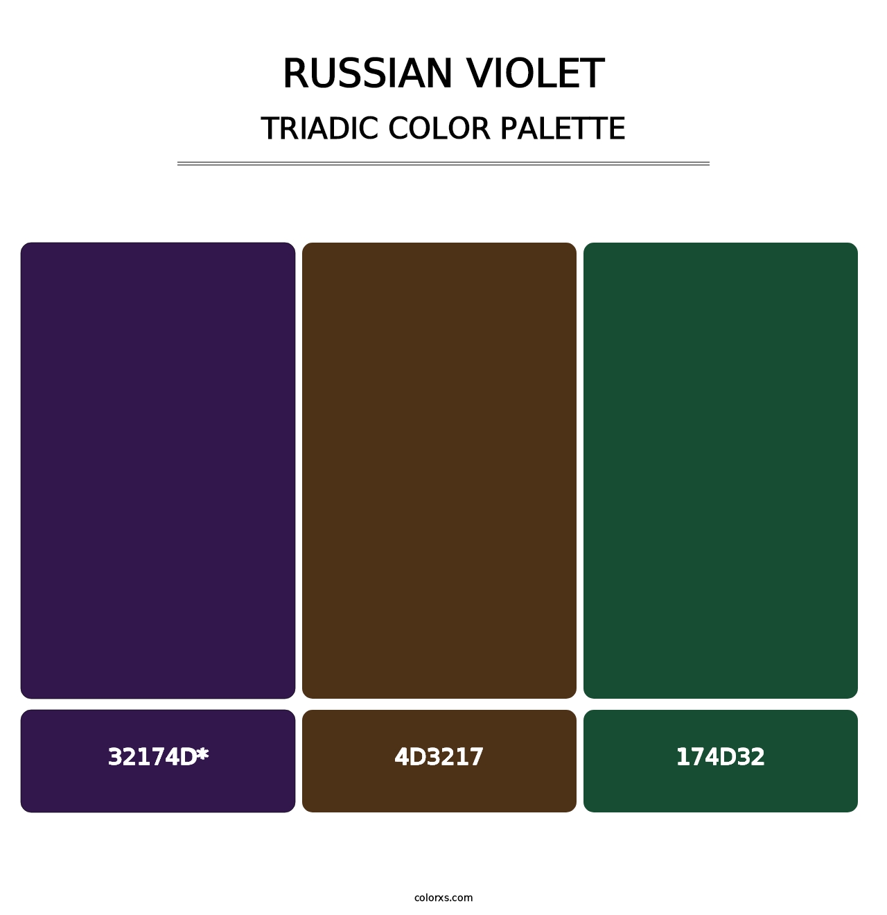 Russian Violet - Triadic Color Palette