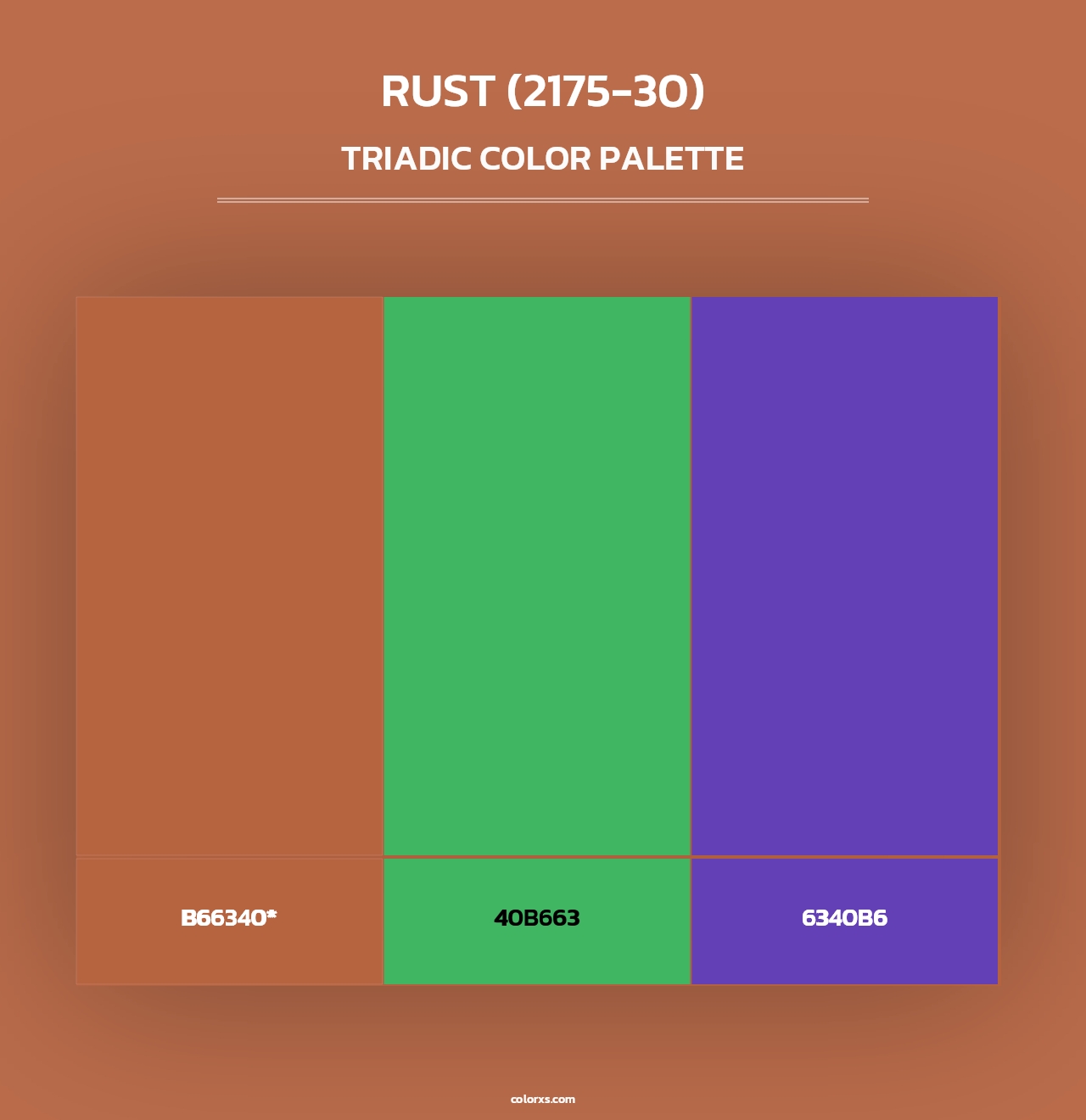 Rust (2175-30) - Triadic Color Palette