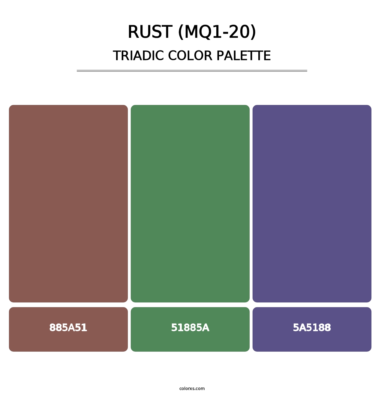 Rust (MQ1-20) - Triadic Color Palette