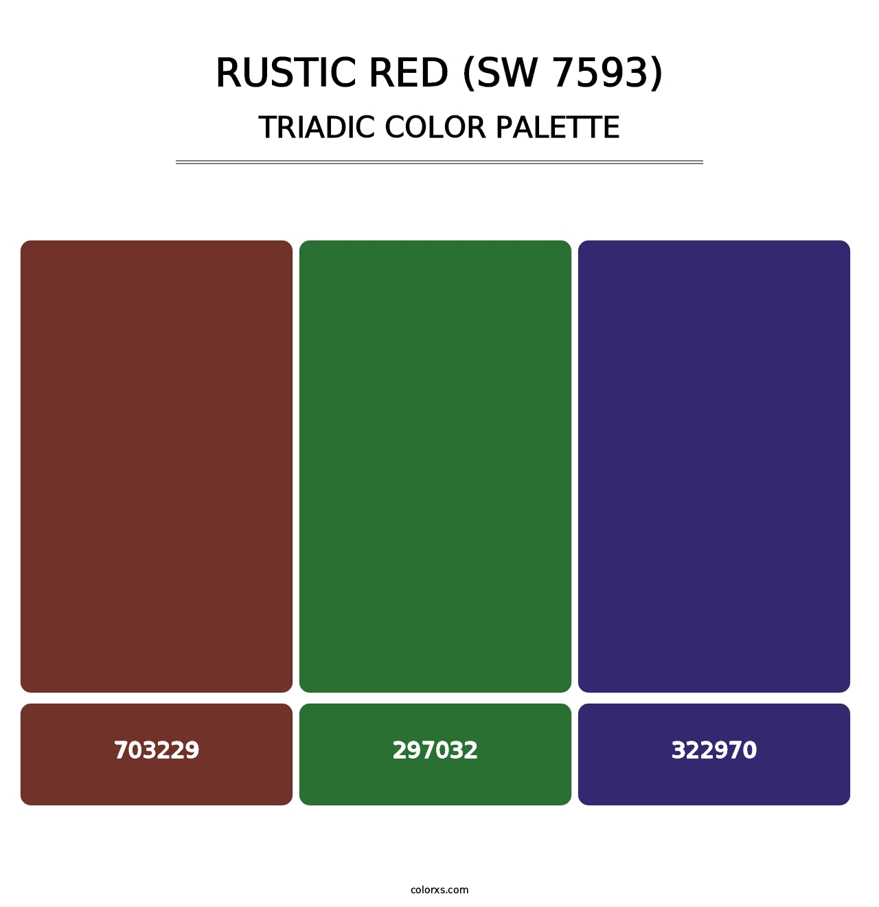 Rustic Red (SW 7593) - Triadic Color Palette