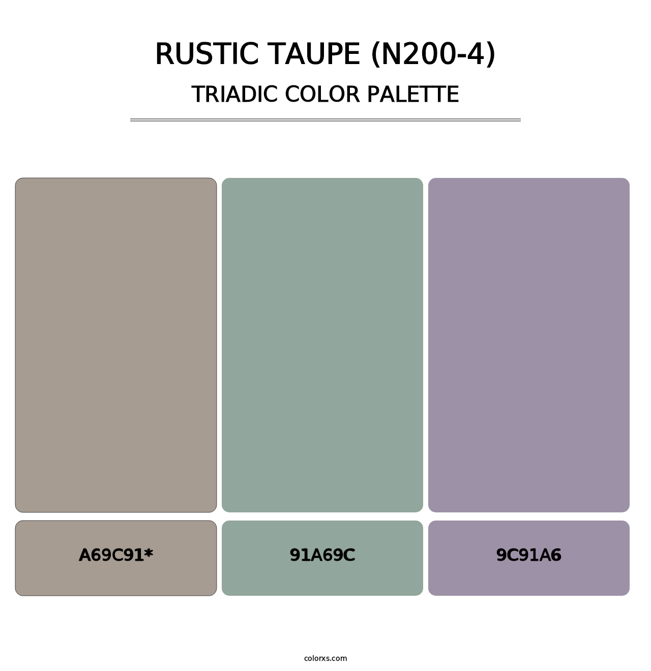 Rustic Taupe (N200-4) - Triadic Color Palette