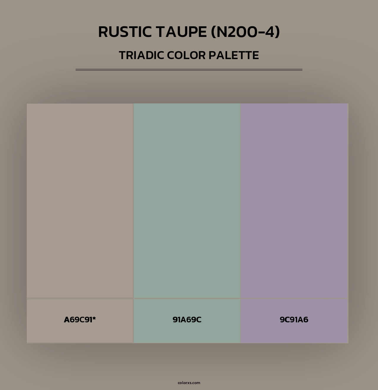 Rustic Taupe (N200-4) - Triadic Color Palette