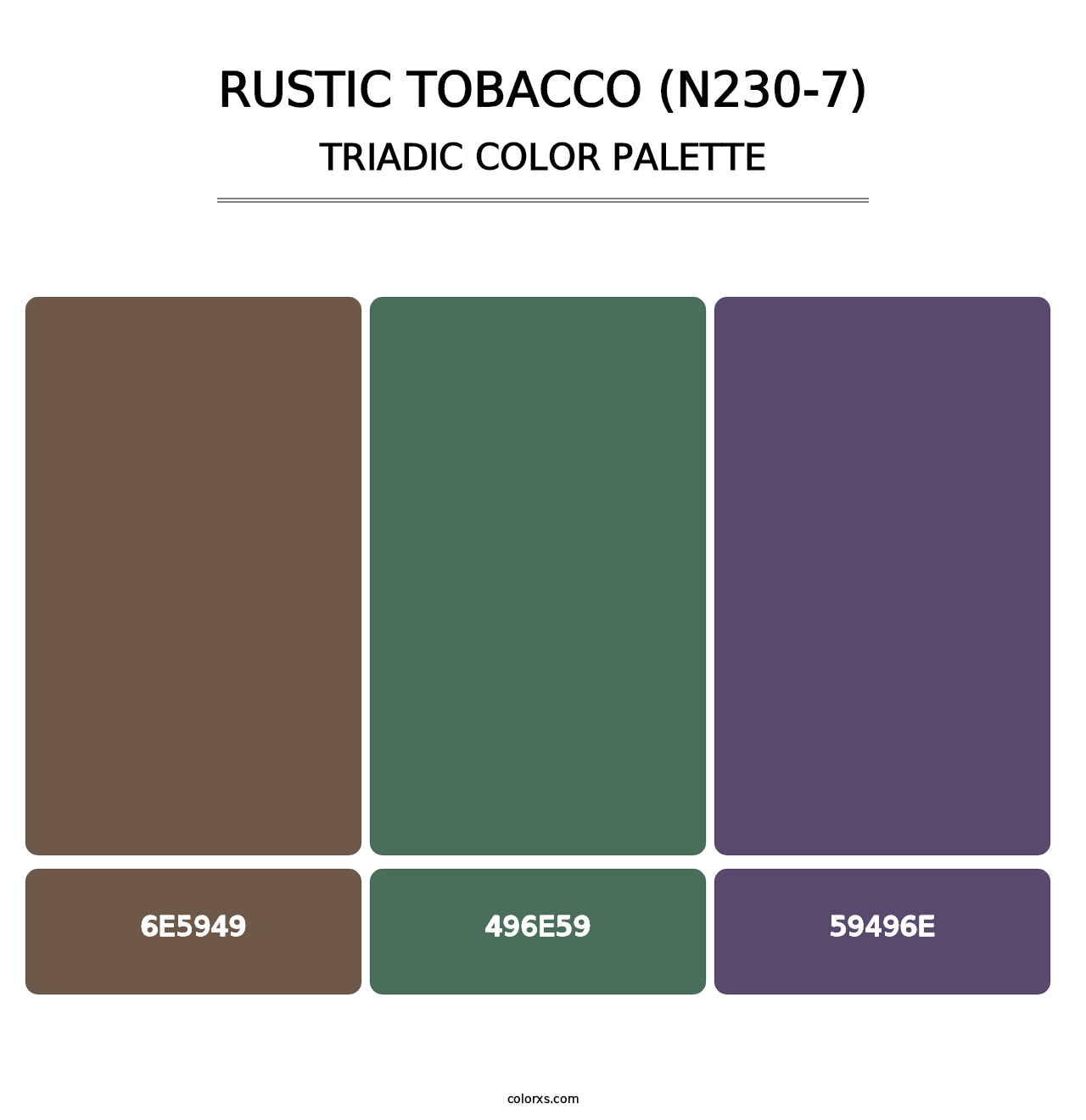 Rustic Tobacco (N230-7) - Triadic Color Palette