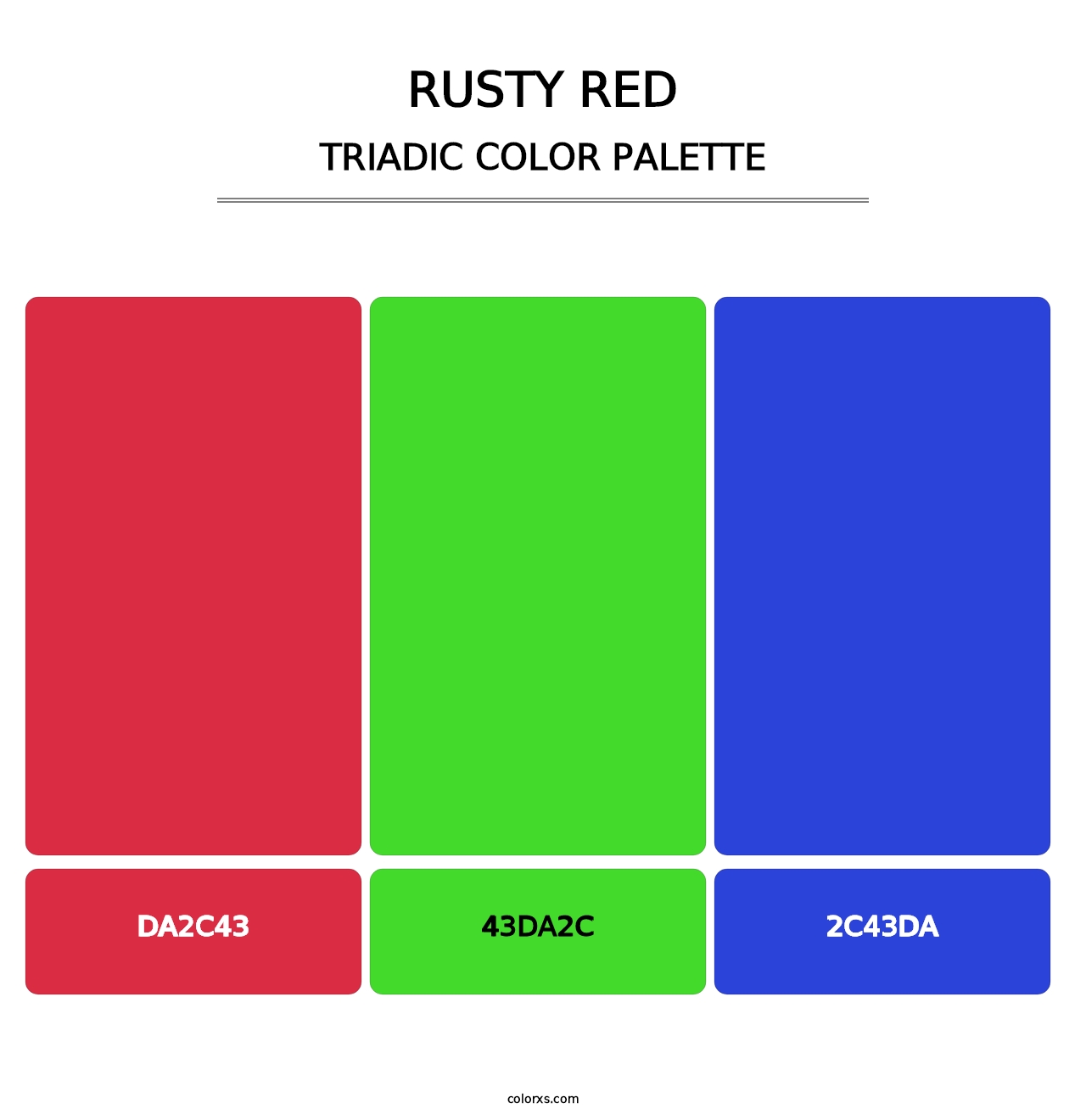 Rusty Red - Triadic Color Palette