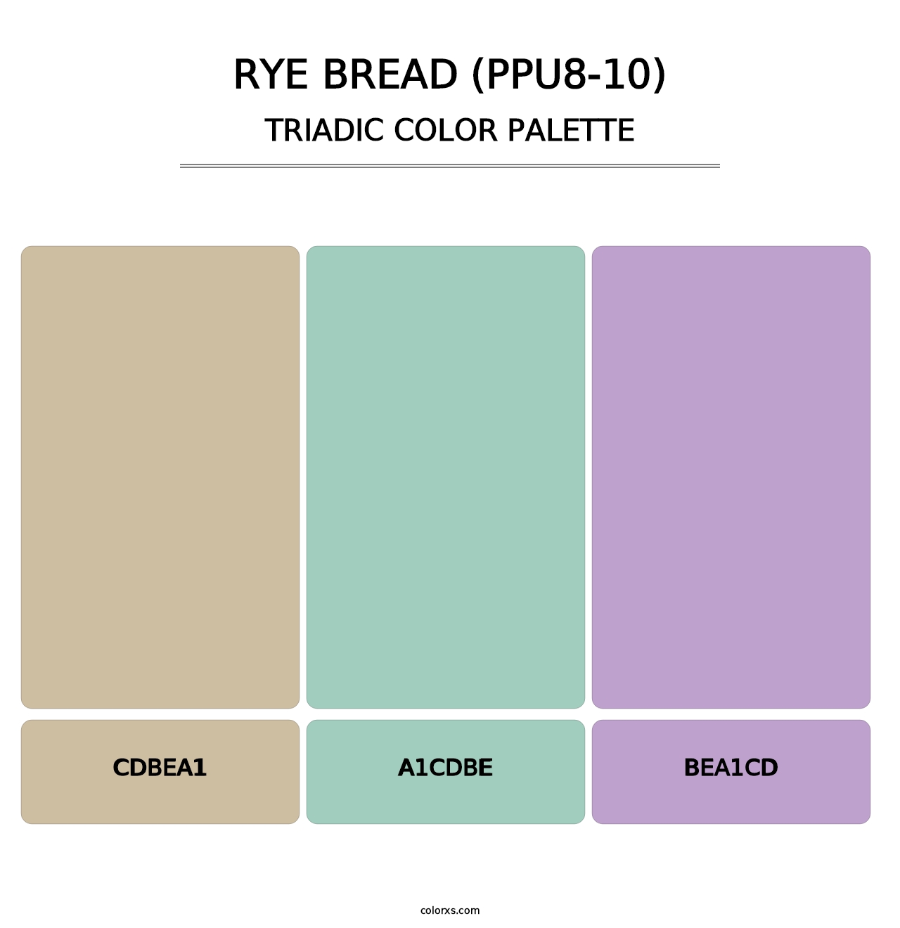Rye Bread (PPU8-10) - Triadic Color Palette