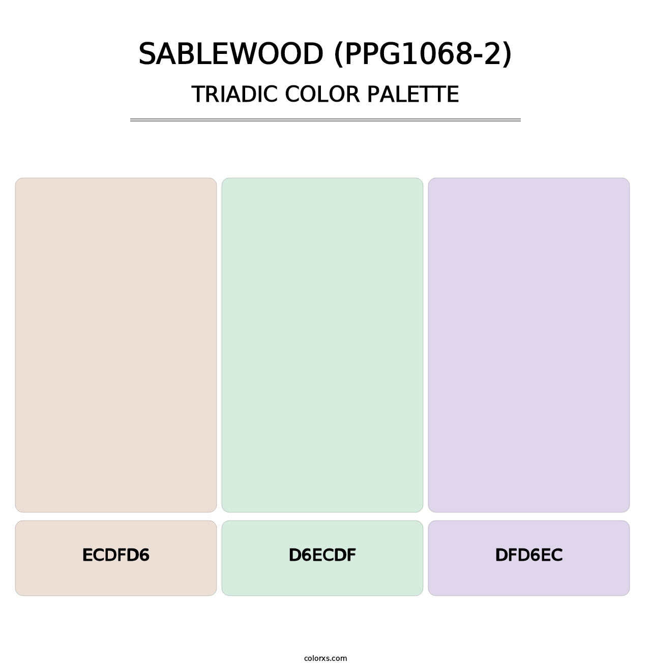 Sablewood (PPG1068-2) - Triadic Color Palette
