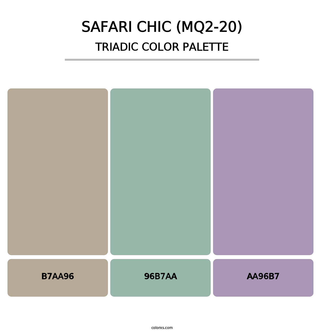 Safari Chic (MQ2-20) - Triadic Color Palette