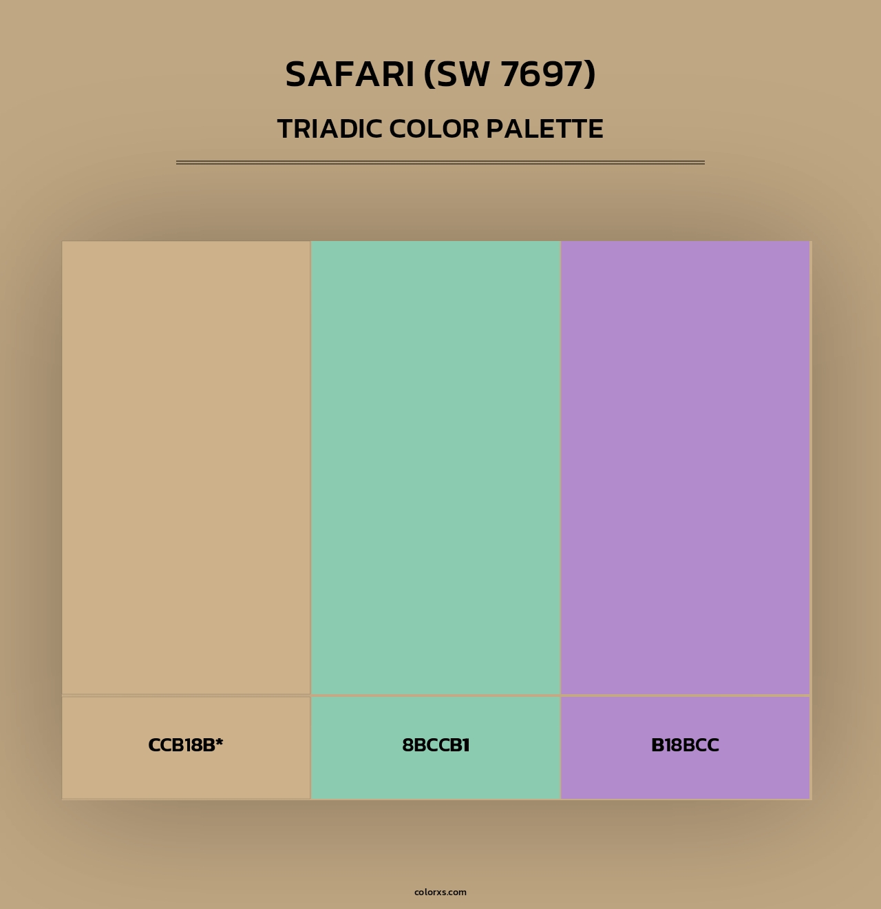Safari (SW 7697) - Triadic Color Palette