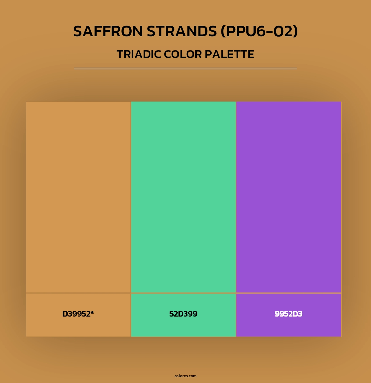 Saffron Strands (PPU6-02) - Triadic Color Palette