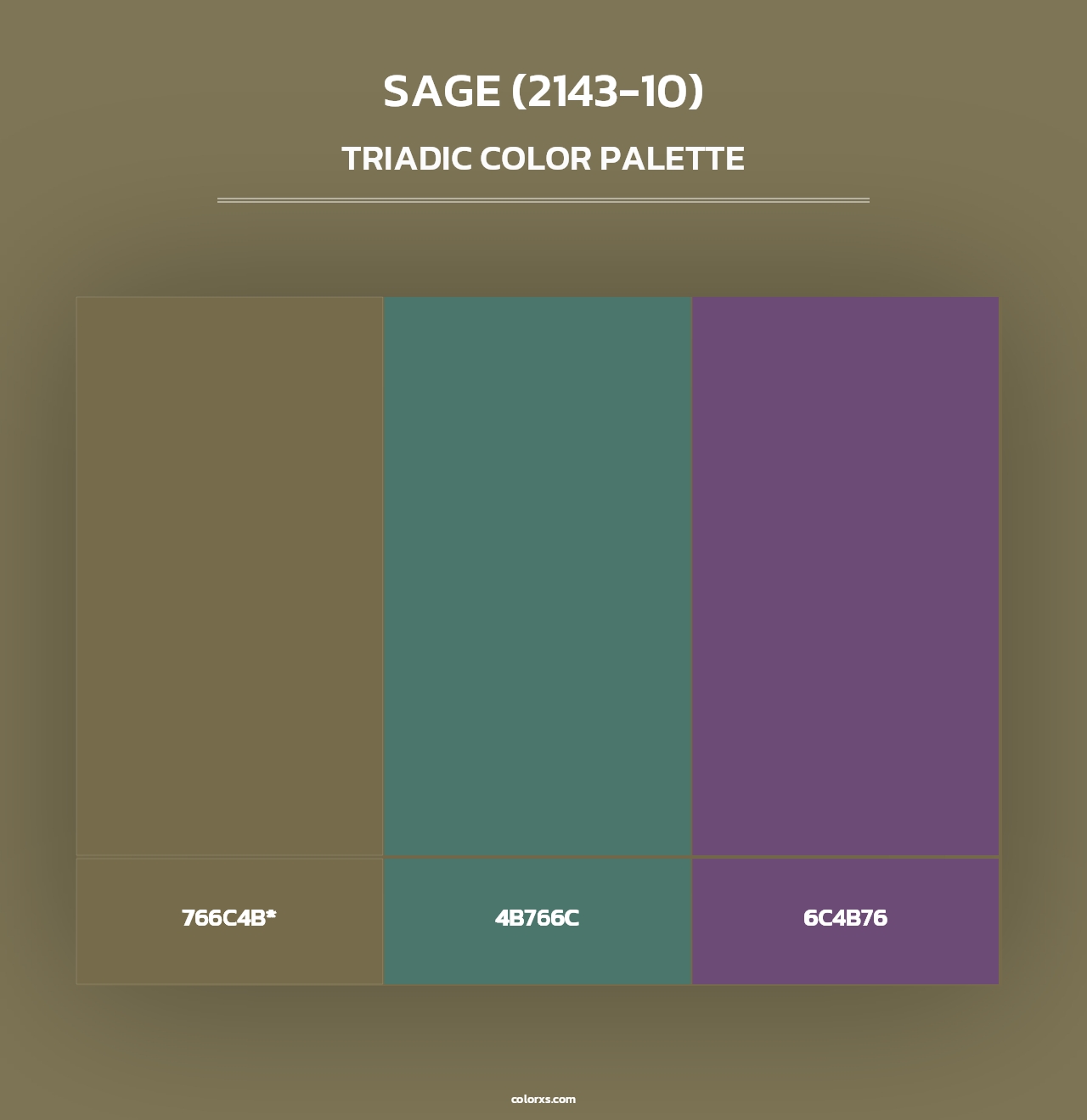 Sage (2143-10) - Triadic Color Palette