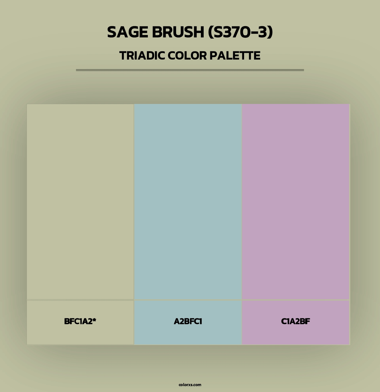 Sage Brush (S370-3) - Triadic Color Palette