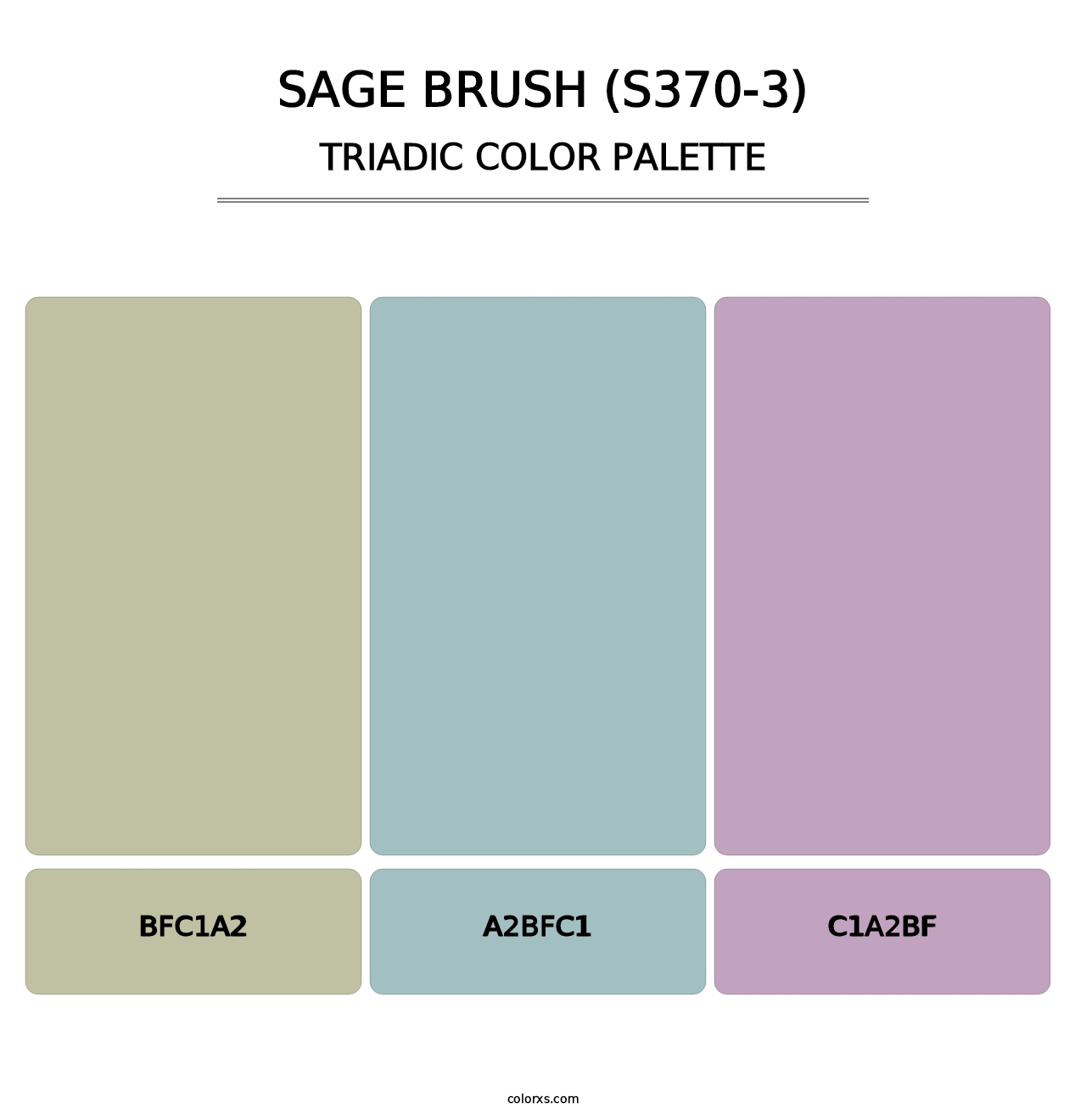 Sage Brush (S370-3) - Triadic Color Palette