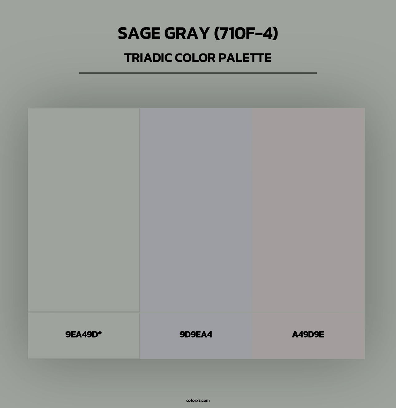 Sage Gray (710F-4) - Triadic Color Palette