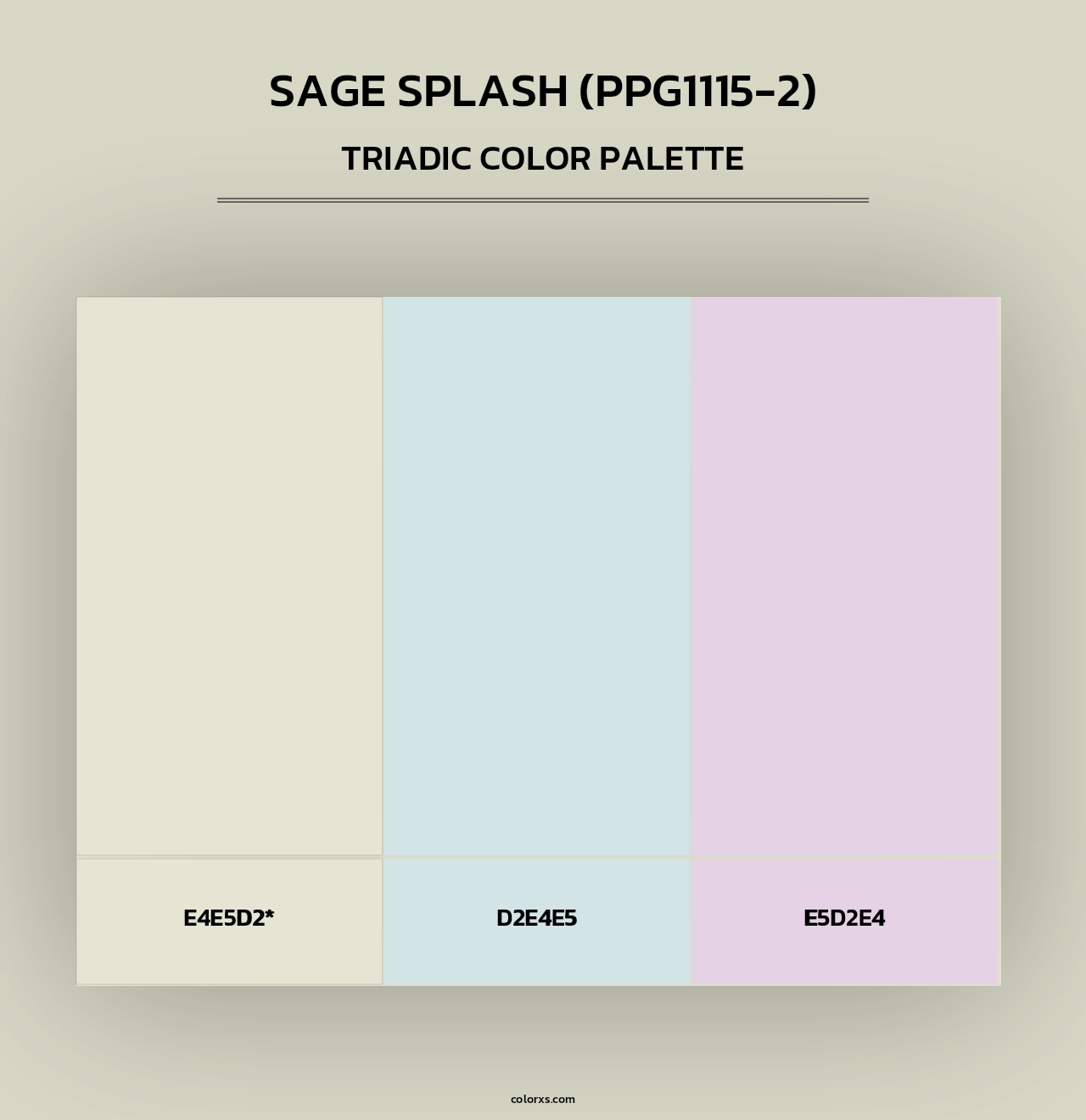 Sage Splash (PPG1115-2) - Triadic Color Palette
