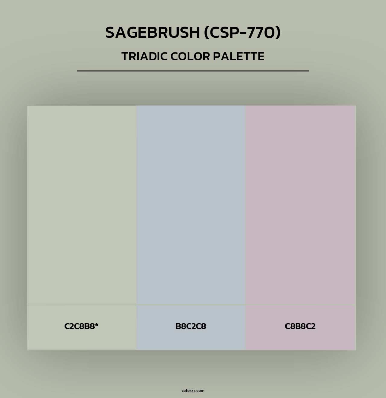 Sagebrush (CSP-770) - Triadic Color Palette