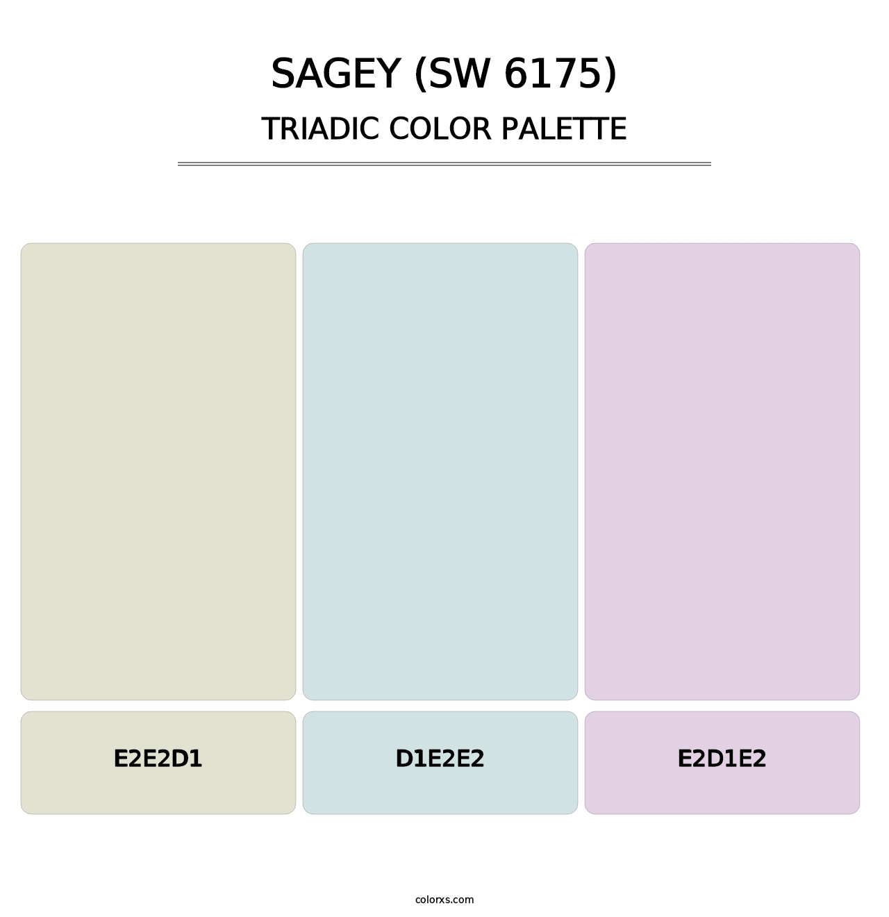Sagey (SW 6175) - Triadic Color Palette