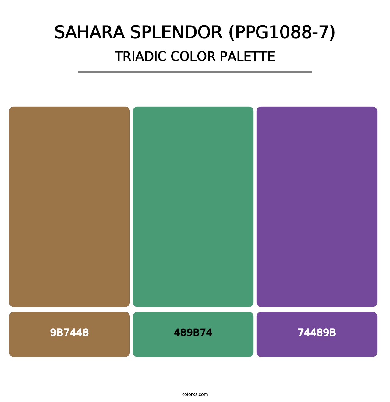 Sahara Splendor (PPG1088-7) - Triadic Color Palette